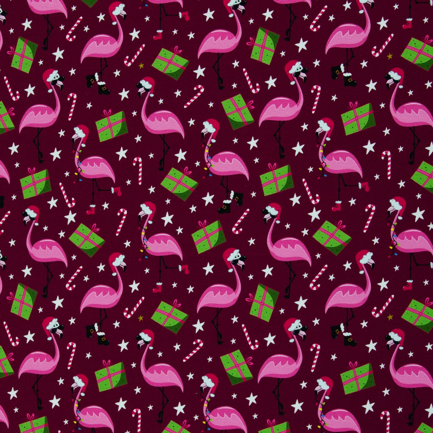 french terry kerstflamingo