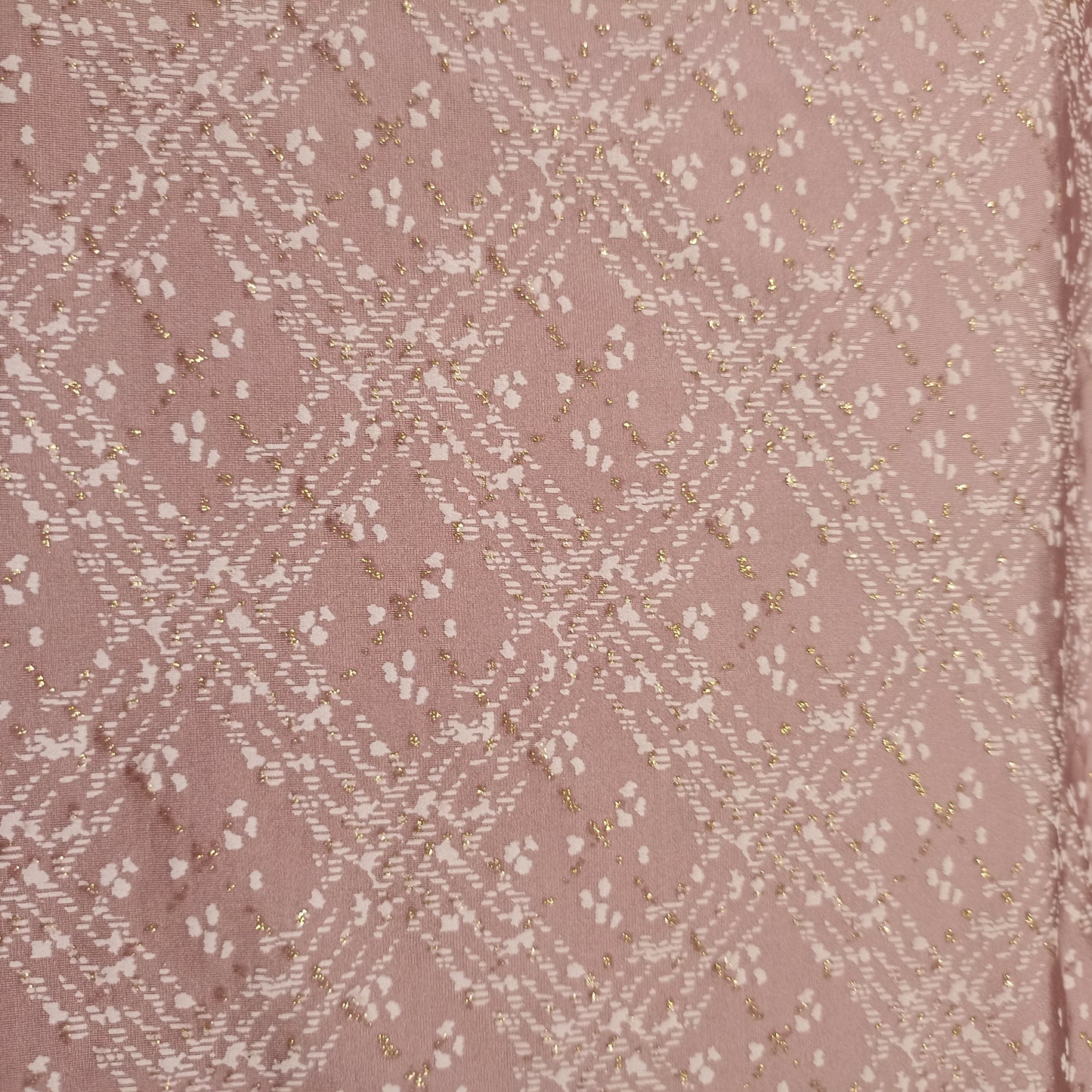 lycra ruiten goud/oudroze