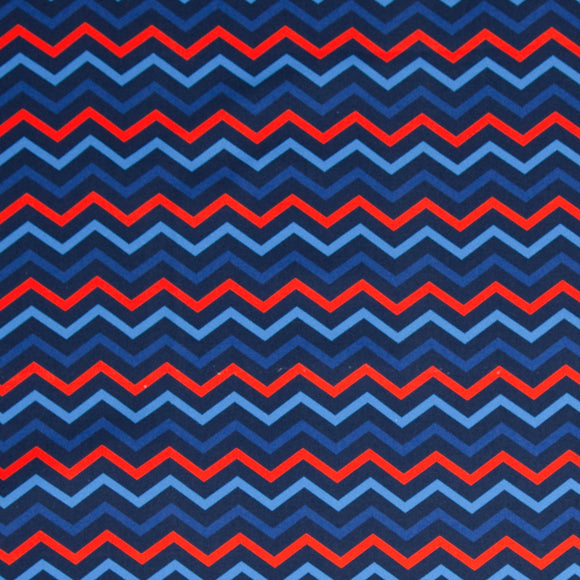 canvas zigzag blauw