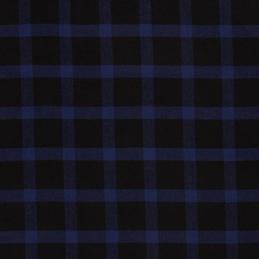 flanel ruiten zwart/blauw