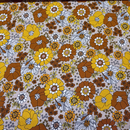 Viscose retro bloemen