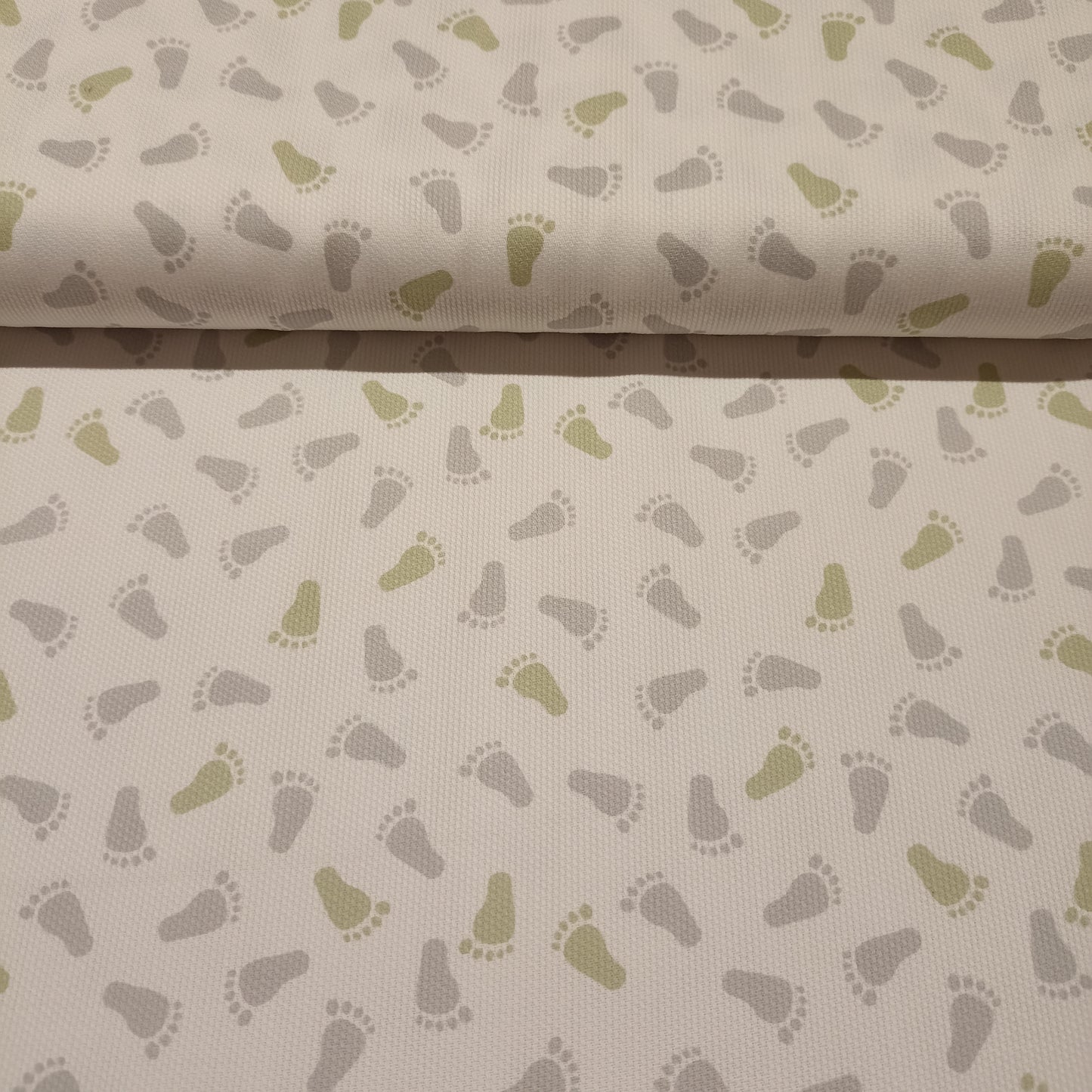 canvas babyvoetjes groen