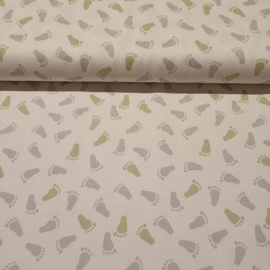 canvas babyvoetjes groen