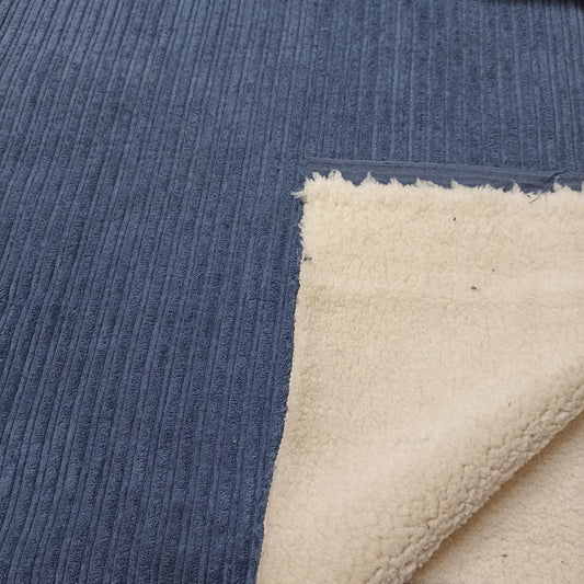corduroy teddy double face marine