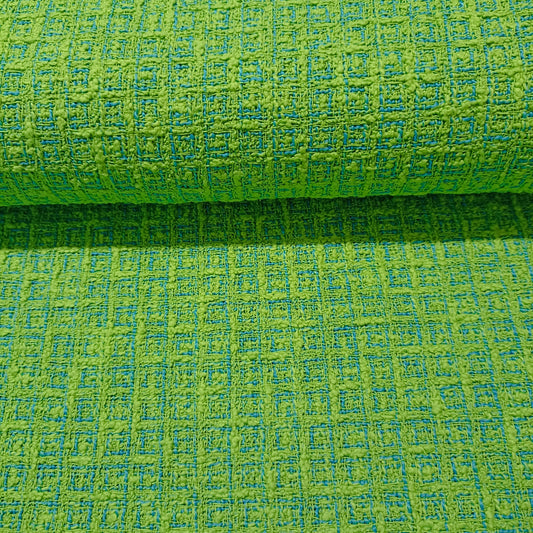 Bouclé limoen/turquoise