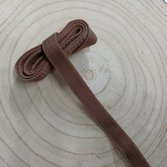 Schouderband chocolade 2 cm