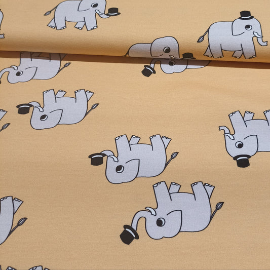 French terry Eva Mouton olifanten