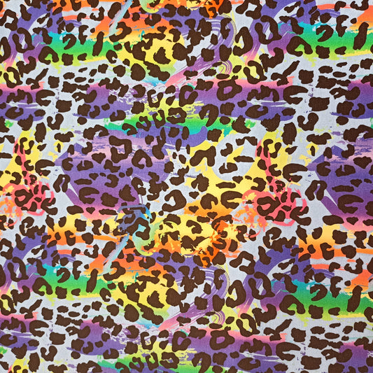 French terry luipaardprint multicolor