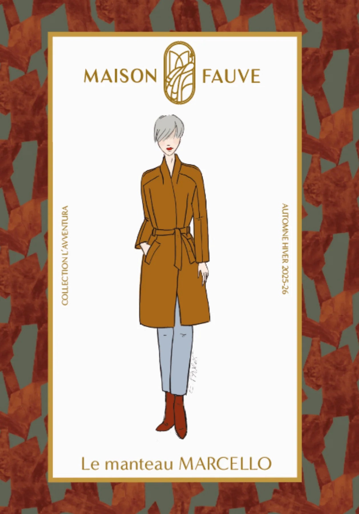 Marcello mantel maison fauve