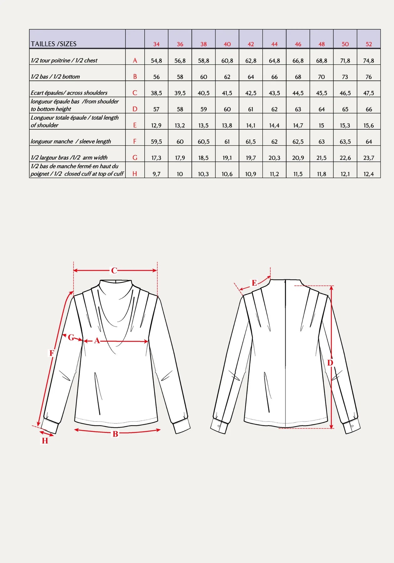 Tempête blouse maison fauve