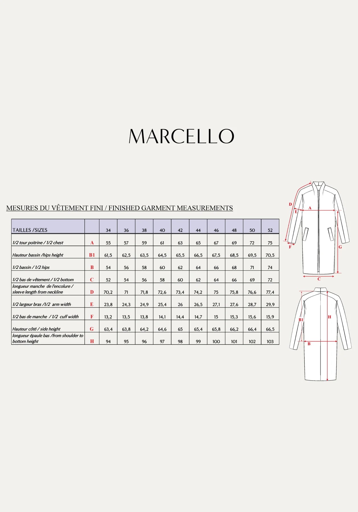 Marcello mantel maison fauve