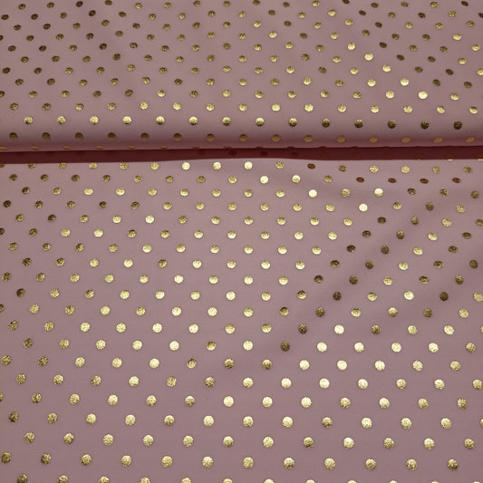 lycra gouden dots op roze