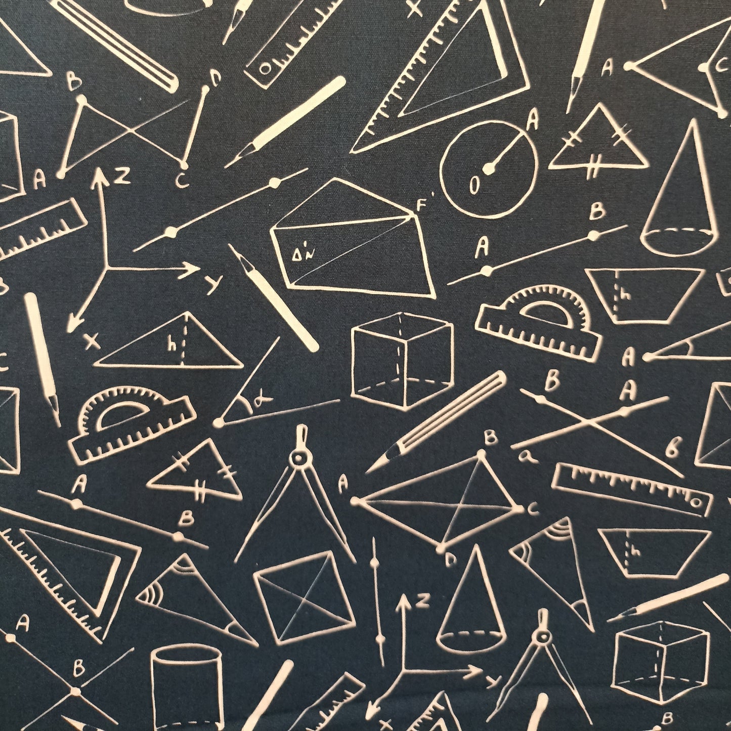 katoen meetkunde blauw