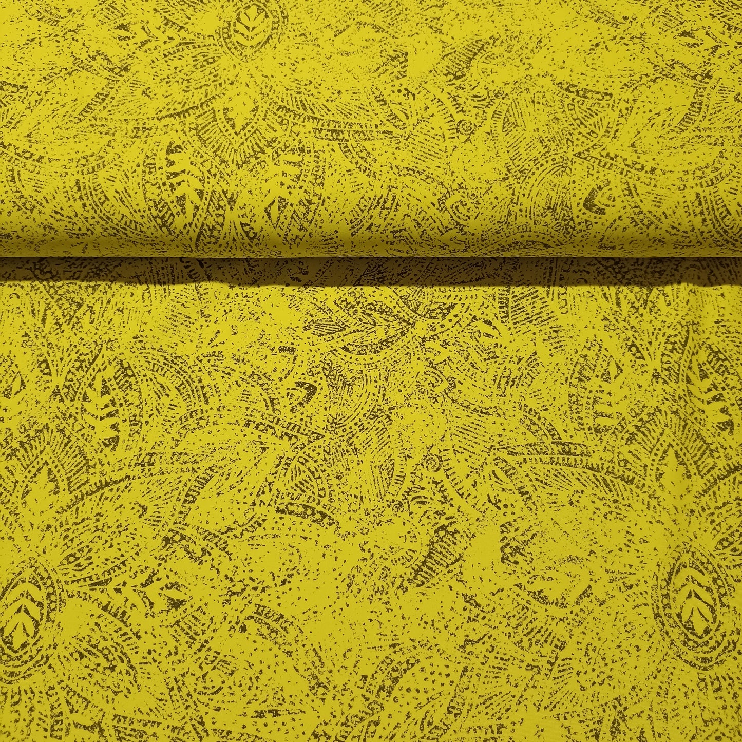 lycra geel ednische print