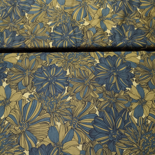 lycra bloemen op groen