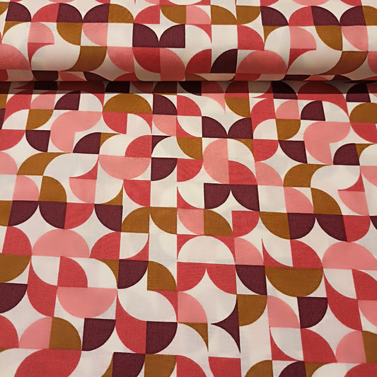 katoen retro geometrische print