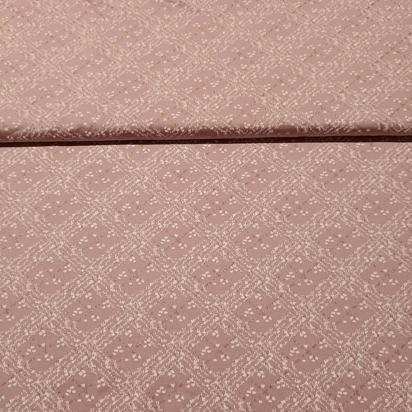 lycra ruiten goud/oudroze