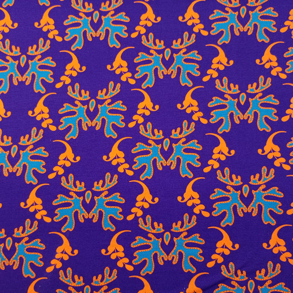 tricot paisley oranje paars